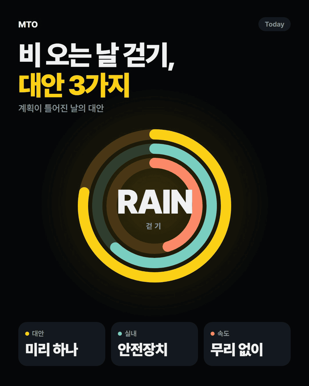 비 오는 날에도 걷기를 이어 가는 방법